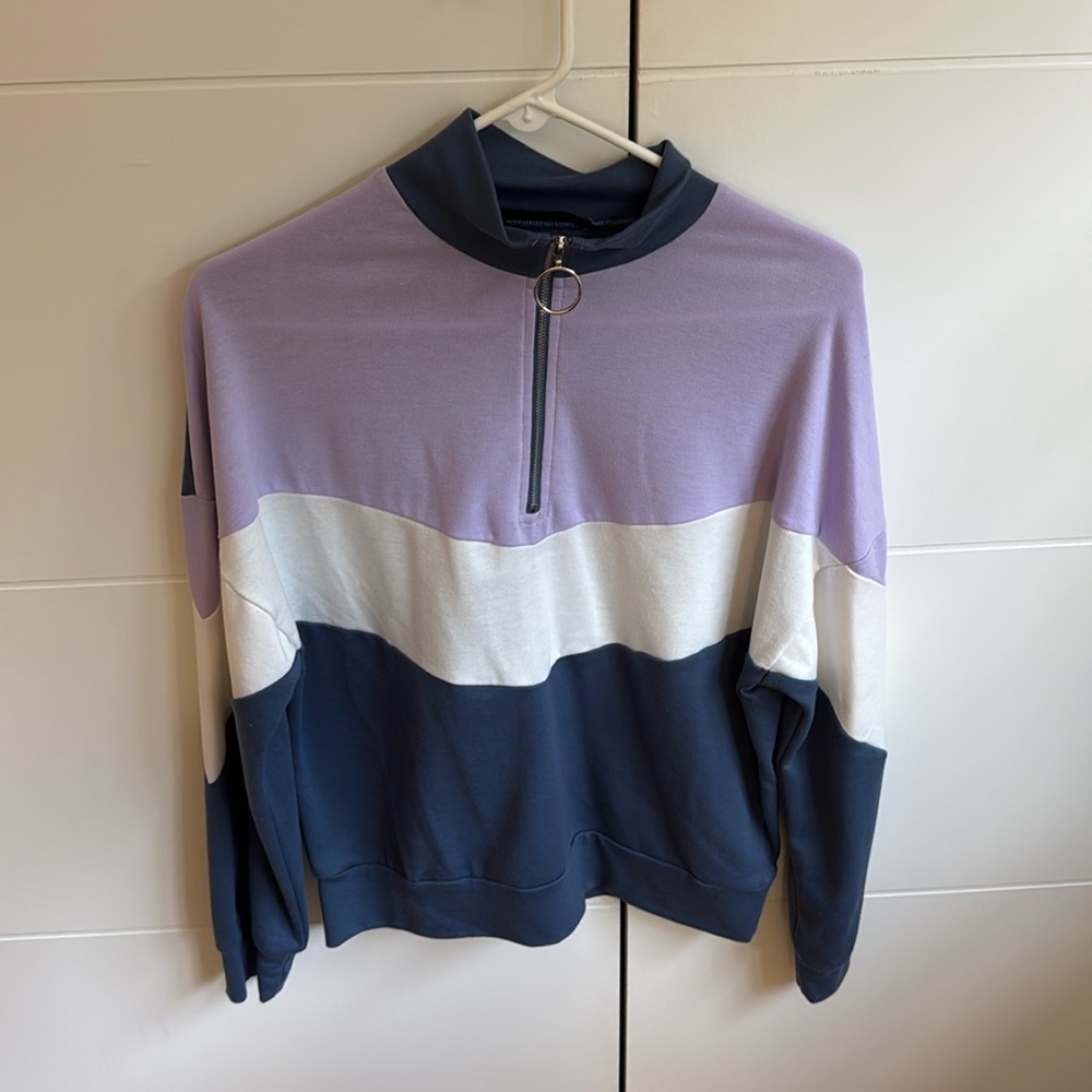 Cool purple / lavender / navy blue sweater hoodie size XS
